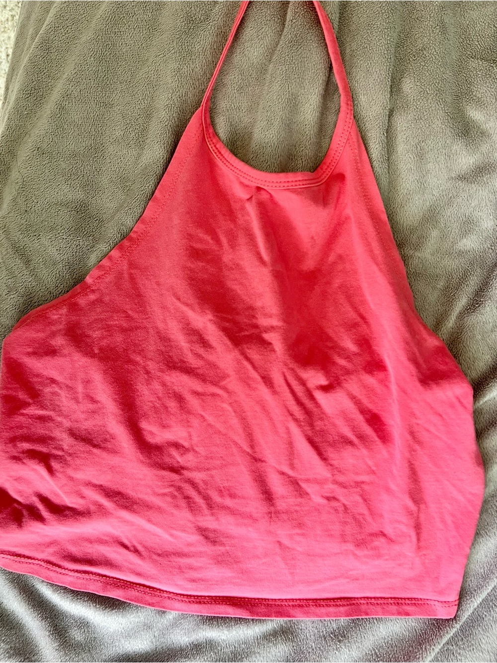 Bear Dance Coral Halter Crop Top